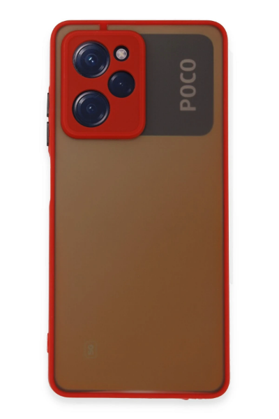 Newface Xiaomi Poco X5 Pro 5G Kılıf Montreal Silikon Kapak - Kırmızı resmi