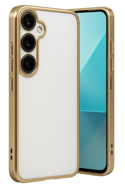 Newface Samsung Galaxy A24 4G Prime Kılıf Razer Lensli Silikon - Gold resmi