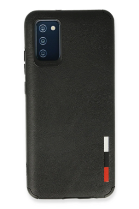 Newface Samsung Galaxy A02S Kılıf Loop Deri Silikon - Siyah resmi