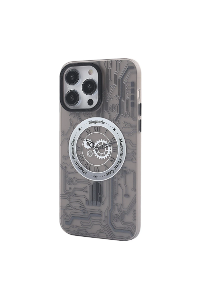 Newface iPhone 14 Pro Max Kılıf Apollo Magneticsafe Desenli Kapak - Apollo Siyah - 1 resmi