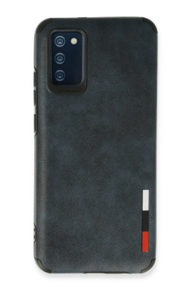 Newface Samsung Galaxy A02S Kılıf Loop Deri Silikon - Lacivert resmi