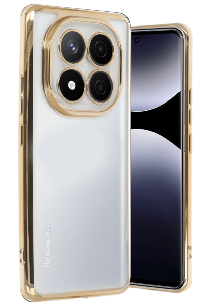Newface Xiaomi Redmi Note 14 Pro Plus Kılıf Razer Lensli Silikon - Gold resmi