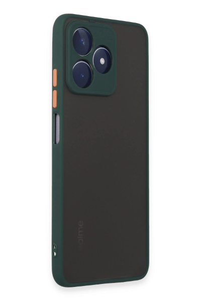 Newface Realme C53 Kılıf Montreal Silikon Kapak - Yeşil resmi