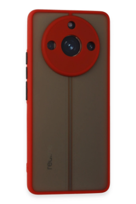 Newface Realme 11 Pro Kılıf Montreal Silikon Kapak - Kırmızı resmi