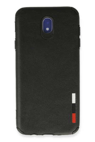 Newface Samsung Galaxy J7 Pro / J730 Kılıf Loop Deri Silikon - Siyah resmi