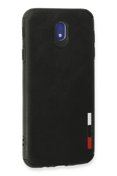 Newface Samsung Galaxy J7 Pro / J730 Kılıf Loop Deri Silikon - Siyah resmi