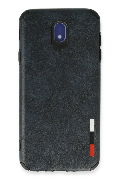 Newface Samsung Galaxy J7 Pro / J730 Kılıf Loop Deri Silikon - Lacivert resmi