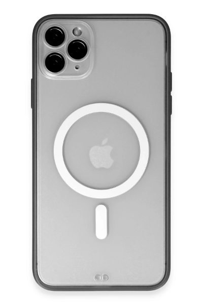 Newface iPhone 11 Pro Max Kılıf Grand Magneticsafe Kapak - Siyah resmi