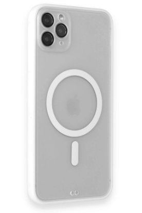 Newface iPhone 11 Pro Max Kılıf Grand Magneticsafe Kapak - Beyaz resmi