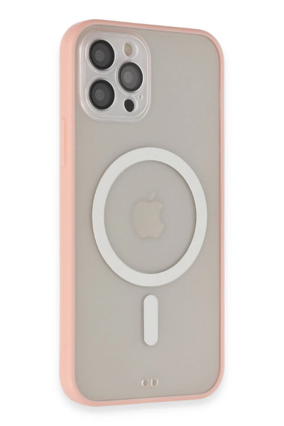 Newface iPhone 12 Pro Kılıf Grand Magneticsafe Kapak - Pembe resmi