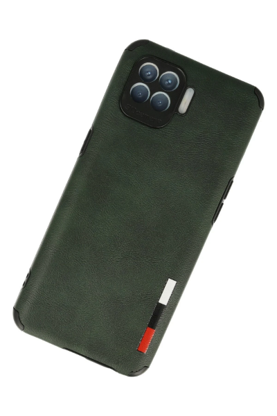 Newface Oppo Reno 4 Lite Kılıf Loop Deri Silikon - Yeşil resmi