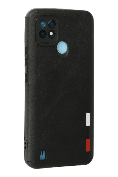 Newface Realme C21 Kılıf Loop Deri Silikon - Siyah resmi
