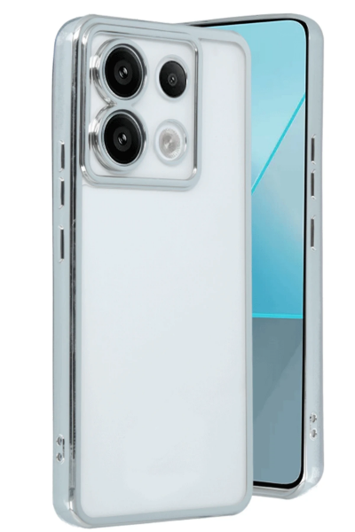 Newface Xiaomi Redmi Note 13 Pro 5G Kılıf Razer Lensli Silikon - Gümüş resmi