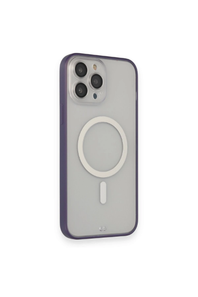 Newface iPhone 14 Pro Max Kılıf Grand Magneticsafe Kapak - Mor resmi