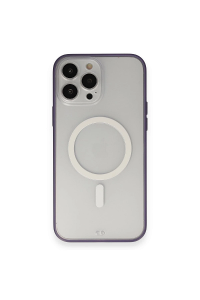 Newface iPhone 14 Pro Max Kılıf Grand Magneticsafe Kapak - Mor resmi