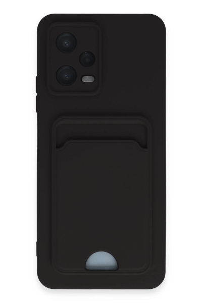 Newface Xiaomi Redmi Note 12 4G Kılıf Kelvin Kartvizitli Silikon - Siyah resmi