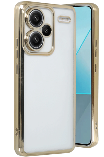 Newface Xiaomi Redmi Note 13 Pro Plus Kılıf Razer Lensli Silikon - Gold resmi