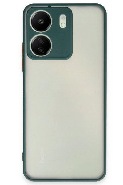 Newface Xiaomi Redmi 13C Kılıf Montreal Silikon Kapak - Yeşil resmi