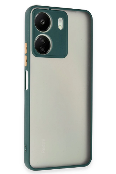 Newface Xiaomi Redmi 13C Kılıf Montreal Silikon Kapak - Yeşil resmi