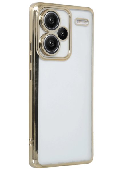 Newface Xiaomi Redmi Note 13 Pro Plus Kılıf Razer Lensli Silikon - Gold resmi