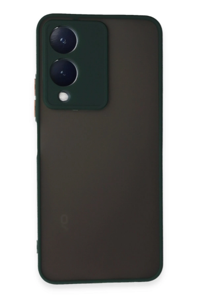 Newface Vivo Y17S Kılıf Montreal Silikon Kapak - Yeşil resmi