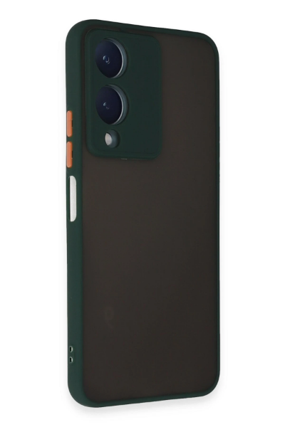 Newface Vivo Y17S Kılıf Montreal Silikon Kapak - Yeşil resmi
