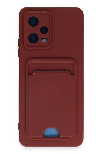 Newface Xiaomi Redmi Note 12 4G Kılıf Kelvin Kartvizitli Silikon - Bordo resmi