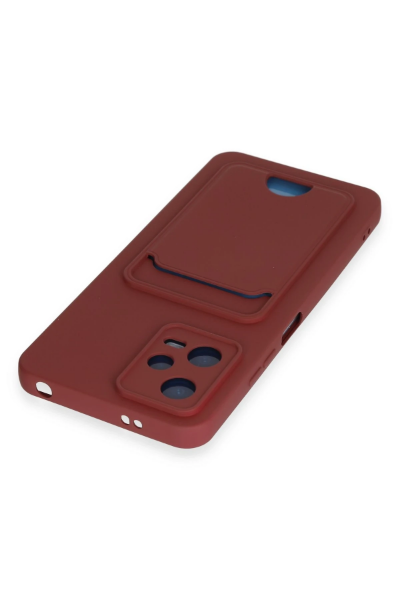 Newface Xiaomi Redmi Note 12 4G Kılıf Kelvin Kartvizitli Silikon - Bordo resmi