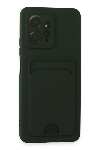Newface Xiaomi Redmi Note 12 4G Kılıf Kelvin Kartvizitli Silikon - Koyu Yeşil resmi