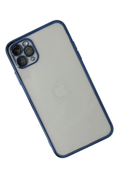 Newface iPhone 11 Pro Kılıf Razer Lensli Silikon - Lacivert resmi
