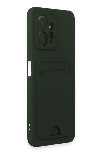 Newface Xiaomi Redmi Note 12 4G Kılıf Kelvin Kartvizitli Silikon - Koyu Yeşil resmi