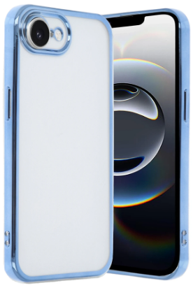 Newface iPhone 16E Kılıf Razer Lensli Silikon - Açık Mavi resmi