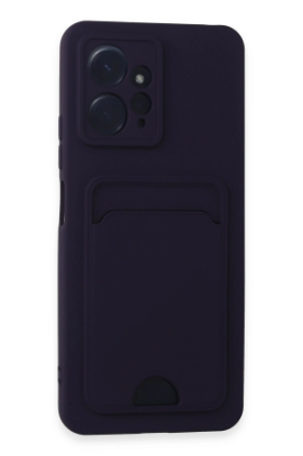 Newface Xiaomi Redmi Note 12 4G Kılıf Kelvin Kartvizitli Silikon - Derin Mor resmi