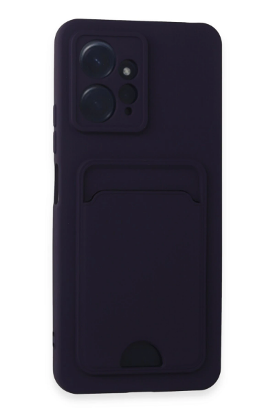 Newface Xiaomi Redmi Note 12 4G Kılıf Kelvin Kartvizitli Silikon - Derin Mor resmi