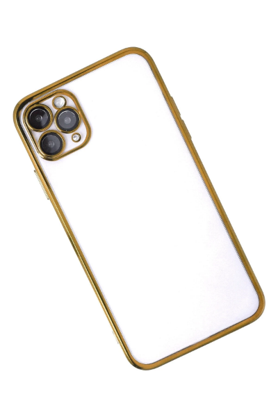 Newface iPhone 11 Pro Kılıf Razer Lensli Silikon - Gold resmi