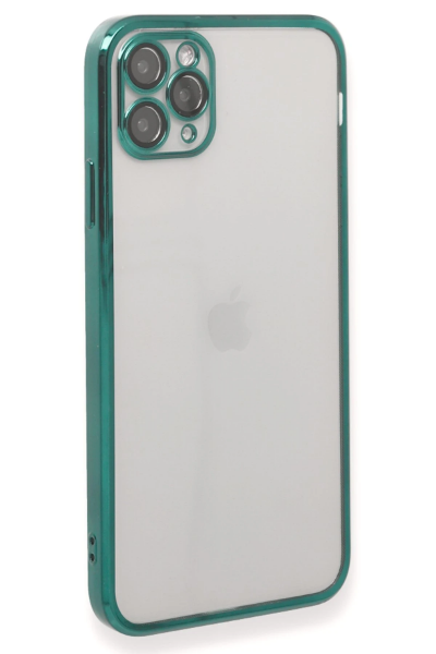 Newface iPhone 11 Pro Kılıf Razer Lensli Silikon - Yeşil resmi
