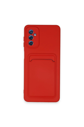 Newface Samsung Galaxy A14 4G Kılıf Kelvin Kartvizitli Silikon - Kırmızı resmi