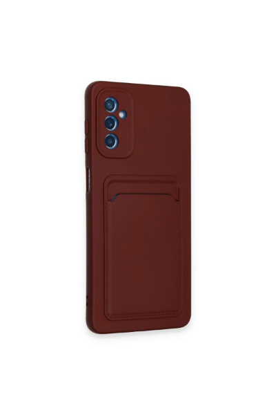 Newface Samsung Galaxy A14 4G Kılıf Kelvin Kartvizitli Silikon - Bordo resmi