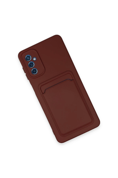 Newface Samsung Galaxy A14 4G Kılıf Kelvin Kartvizitli Silikon - Bordo resmi