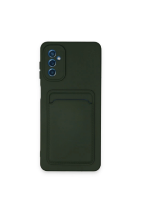 Newface Samsung Galaxy A14 4G Kılıf Kelvin Kartvizitli Silikon - Koyu Yeşil resmi