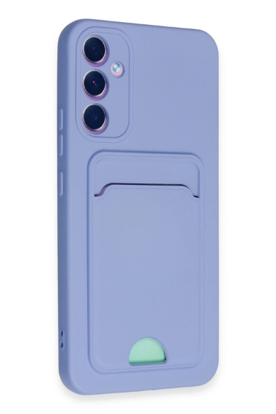 Newface Samsung Galaxy A34 5G Kılıf Kelvin Kartvizitli Silikon - Lila resmi