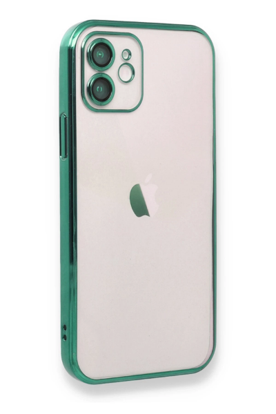 Newface iPhone 12 Kılıf Razer Lensli Silikon - Yeşil resmi