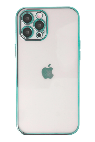Newface iPhone 12 Pro Kılıf Razer Lensli Silikon - Yeşil resmi