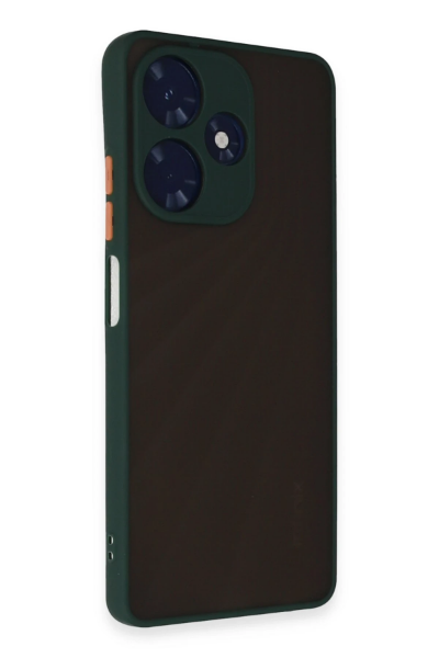 Newface İnfinix Hot 30 4G Kılıf Montreal Silikon Kapak - Yeşil resmi