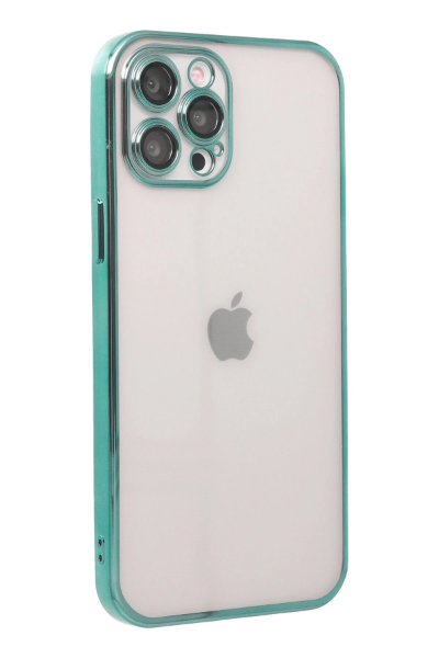 Newface iPhone 12 Pro Kılıf Razer Lensli Silikon - Yeşil resmi