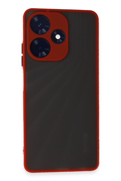 Newface İnfinix Hot 30 4G Kılıf Montreal Silikon Kapak - Kırmızı resmi