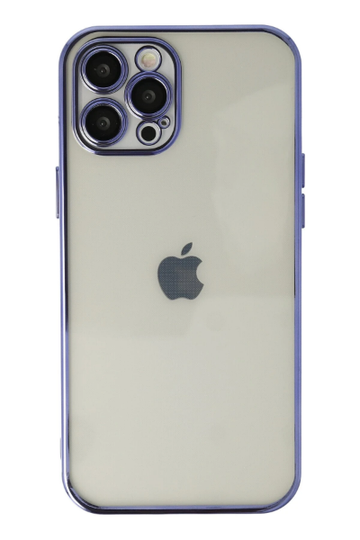 Newface iPhone 12 Pro Kılıf Razer Lensli Silikon - Mor resmi