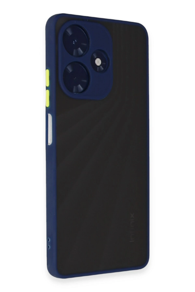 Newface İnfinix Hot 30 4G Kılıf Montreal Silikon Kapak - Lacivert resmi