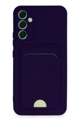 Newface Samsung Galaxy A34 5G Kılıf Kelvin Kartvizitli Silikon - Derin Mor resmi