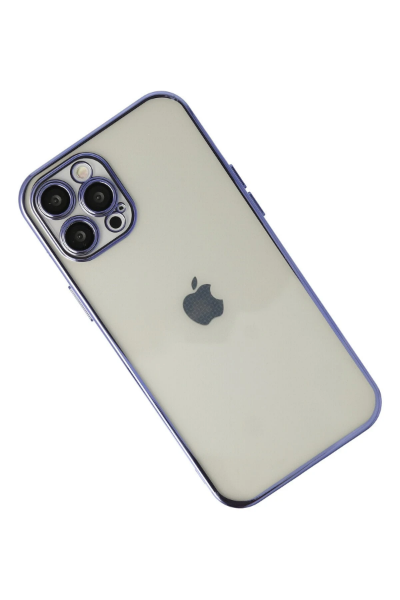 Newface iPhone 12 Pro Max Kılıf Razer Lensli Silikon - Mor resmi